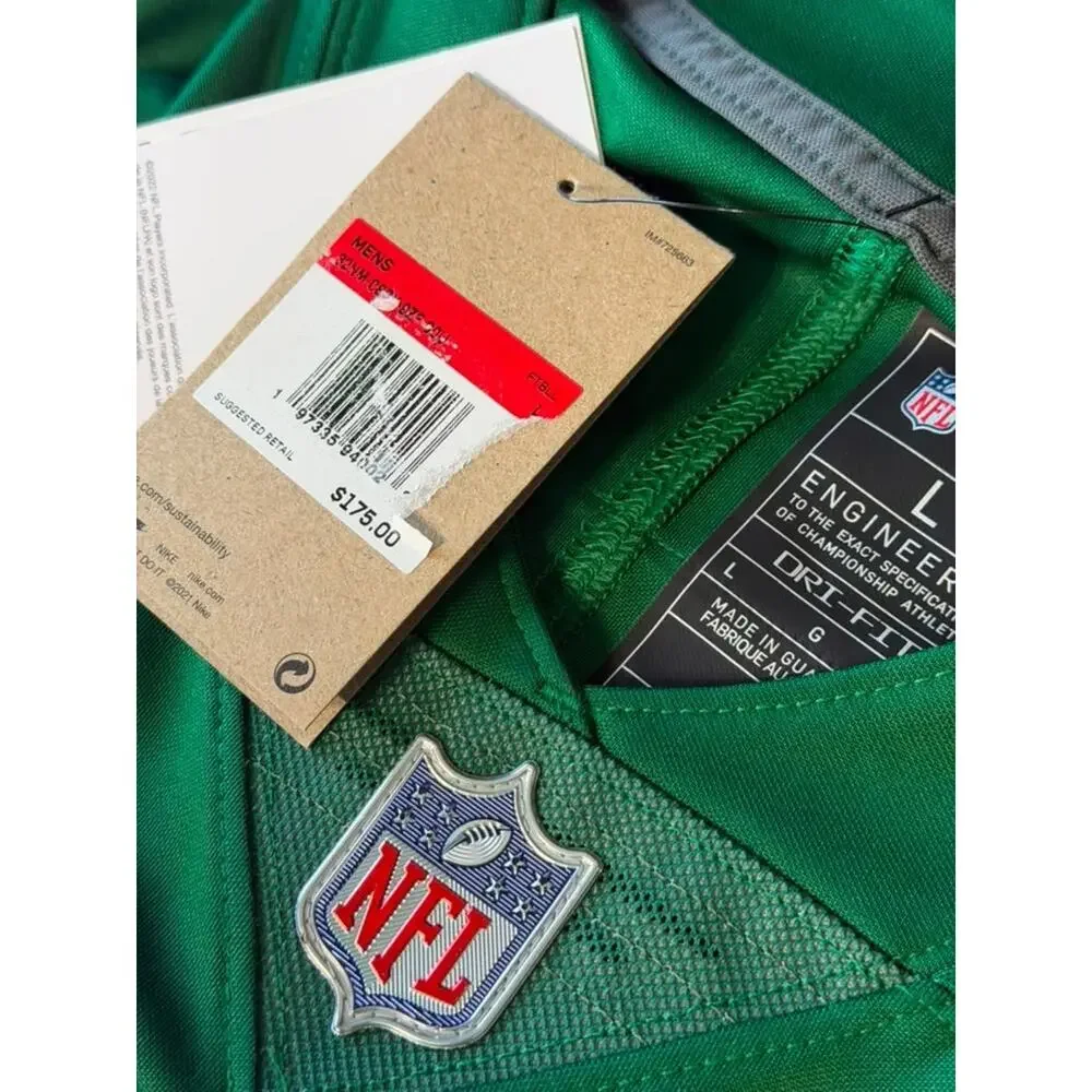 New Nike Aaron Rodgers New York Jets Jersey – Men's Large – Green New with Tags - Picture 11 of 11